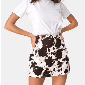 Motel Pelmo Skirt in Cow Hide